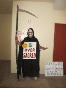 Aug. 9, 2016 Grim Reaper #2 at UHH meeting with Governor Ige